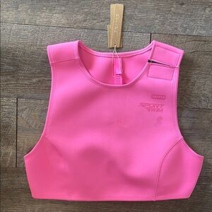 SKIMS Pink Sport Swim Bikini Top